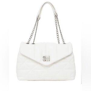 Steve Madden Bcoleman Quilted White Shoulder Bag